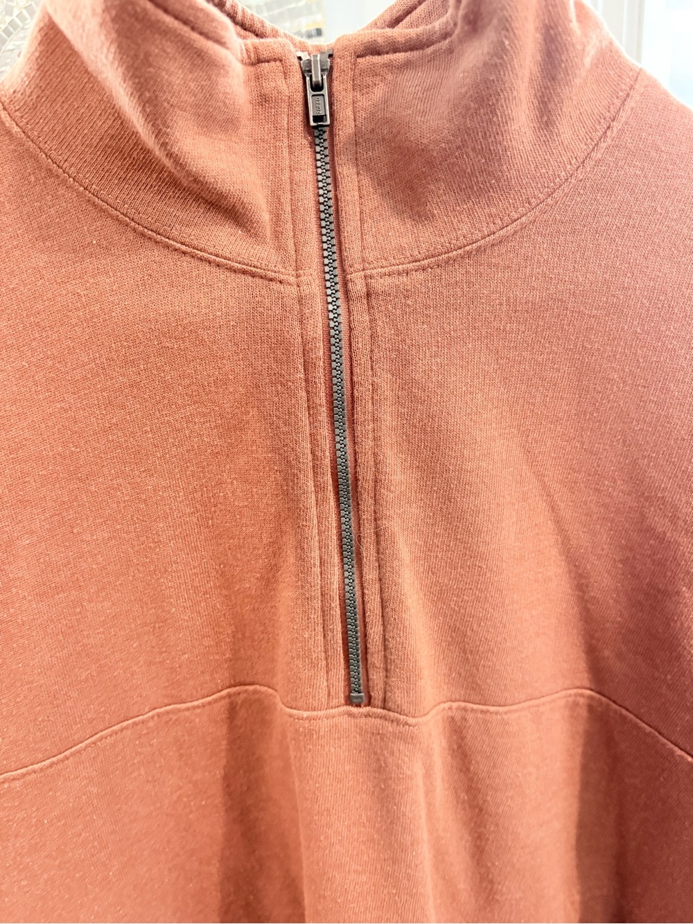 SO Women's Half-Zip Pullover Sweater - Rusty Terracotta xs